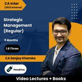 CA Inter (2023 Scheme) Strategic Management (Regular) Video Lectures by CA Sanjay Khemka (Pendrive, 1.8 Times, 9 Months)